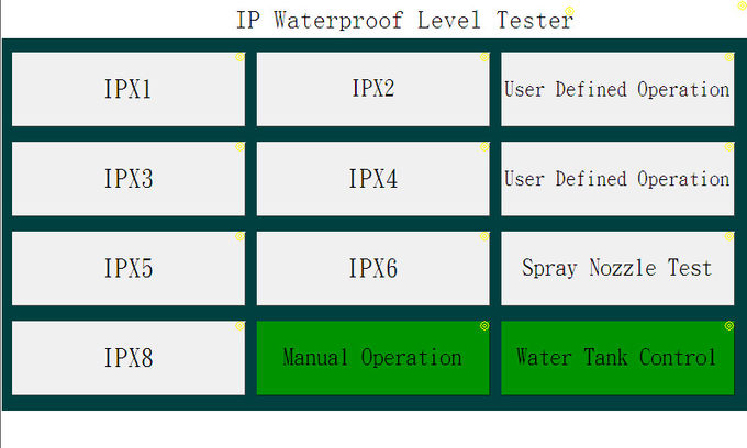 Protection IPX1 d'entrée de degrés de code d'IP IEC60529 IPX8 au système de test 0
