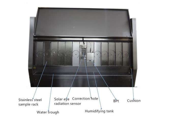 Chambre de vieillissement UV RT+10℃~70℃ 0 d'acier inoxydable d'entrée d'équipement de test intelligent de protection