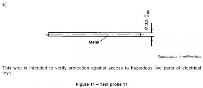 IEC61032 sonde 1 de doigt d'essai de fil d'essai de la sonde 17 d'essai du schéma 11