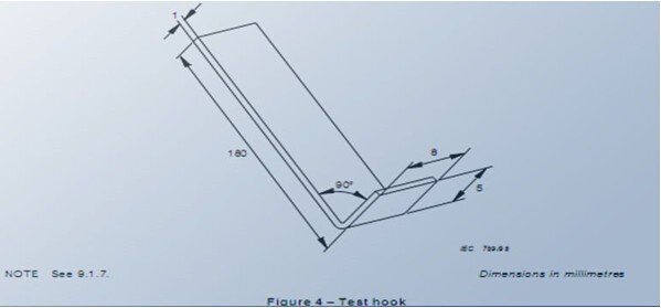 IEC60065 acier inoxydable 0 de sonde de crochet d'essai de sonde de doigt d'essai du schéma 4