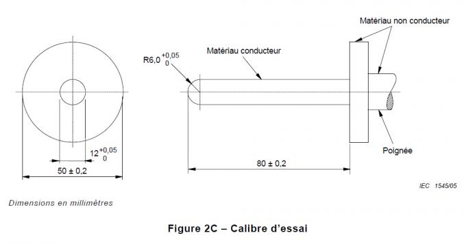 La sonde d'essai de télécom de sonde de doigt d'essai avec IEC60950 figure 2C 1